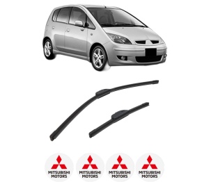 Set stergatoare auto MITSUBISHI COLT VI (Z3_A, Z2_A) din 2004-2012, pentru parbriz auto, 2 bucati, Bosch Aerotwin Retrofit, din cauciuc siliconat rezistent, 4 Stickere Auto MITSUBISHI - Img 2