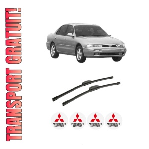 Set stergatoare auto MITSUBISHI GALANT VIII (EA_) din 1996-2004, pentru parbriz auto, 2 bucati, Bosch Aerotwin Retrofit, din cauciuc siliconat rezistent, 4 Stickere Auto MITSUBISHI
