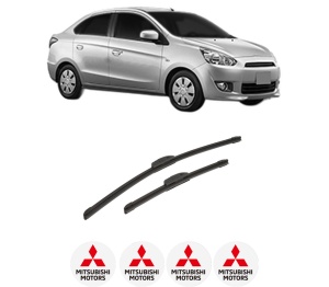 Set stergatoare auto MITSUBISHI MIRAGE VI Saloon (A1_A) din 2013, pentru parbriz auto, 2 bucati, Bosch Aerotwin Retrofit, din cauciuc siliconat rezistent, 4 Stickere Auto MITSUBISHI - Img 2