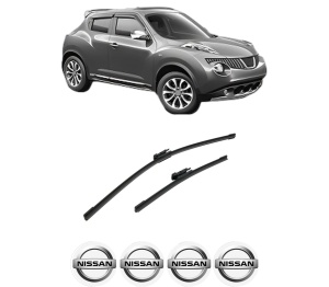 Set stergatoare auto NISSAN JUKE (F15) din 2010-2019, pentru parbriz auto, 2 bucati, Bosch Aerotwin, din cauciuc siliconat rezistent, 4 Stickere Auto NISSAN - Img 2