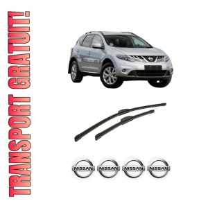 Set stergatoare auto NISSAN MURANO II VAN (Z51) din 2013-2014, pentru parbriz auto, 2 bucati, Bosch Aerotwin Retrofit, din cauciuc siliconat rezistent, 4 Stickere Auto NISSAN