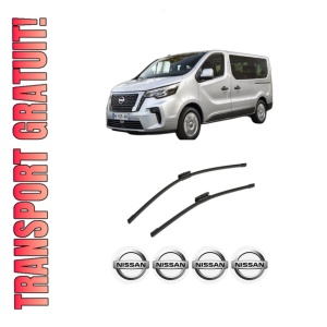 Set stergatoare auto NISSAN PRIMASTAR Bus (X82) din 2021, pentru parbriz auto, 2 bucati, Bosch Aerotwin Multi, din cauciuc siliconat rezistent, 4 Stickere Auto NISSAN