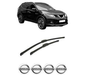Set stergatoare auto NISSAN X-TRAIL III (T32_, T32R, T32RR) din 2014-2021, pentru parbriz auto, 2 bucati, Bosch Aerotwin Retrofit, din cauciuc siliconat rezistent, 4 Stickere Auto NISSAN - Img 2