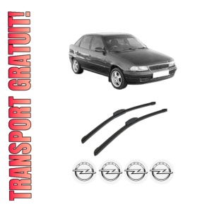 Set stergatoare auto OPEL ASTRA F CLASSIC Saloon (T92) din 1998-2002, pentru parbriz auto, 2 bucati, Bosch Aerotwin Retrofit, din cauciuc siliconat rezistent, 4 Stickere Auto OPEL