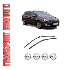 Set stergatoare auto OPEL ASTRA K Sports Tourer (B16) din 2015-2022, pentru parbriz auto, 2 bucati, Bosch Aerotwin, din cauciuc siliconat rezistent, 4 Stickere Auto OPEL