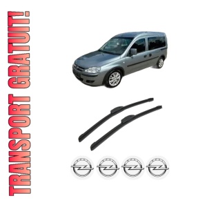 Set stergatoare auto OPEL COMBO Tour din 2001-2011, pentru parbriz auto, 2 bucati, Bosch Aerotwin Retrofit, din cauciuc siliconat rezistent, 4 Stickere Auto OPEL