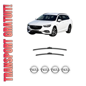 Set stergatoare auto OPEL INSIGNIA B Sports Tourer (Z18) din 2017-2018, pentru parbriz auto, 2 bucati, Bosch Aerotwin, din cauciuc siliconat rezistent, 4 Stickere Auto OPEL
