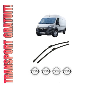 Set stergatoare auto OPEL MOVANO C Van (U9) din 2021-2023, pentru parbriz auto, 2 bucati, Bosch Aerotwin, din cauciuc siliconat rezistent, 4 Stickere Auto OPEL