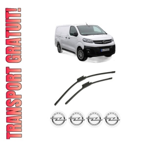 Set stergatoare auto OPEL VIVARO C Platform Cabin (K0) din 2020-2024, pentru parbriz auto, 2 bucati, Bosch Aerotwin, din cauciuc siliconat rezistent, 4 Stickere Auto OPEL