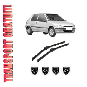 Set stergatoare auto PEUGEOT 106 II (1A_, 1C_) din 1996-2004, pentru parbriz auto, 2 bucati, Bosch Aerotwin Retrofit, din cauciuc siliconat rezistent, 4 Stickere Auto PEUGEOT