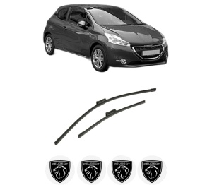 Set stergatoare auto PEUGEOT 208 Hatchback Van (CR_) din 2013-2019, pentru parbriz auto, 2 bucati, Bosch Aerotwin, din cauciuc siliconat rezistent, 4 Stickere Auto PEUGEOT - Img 2