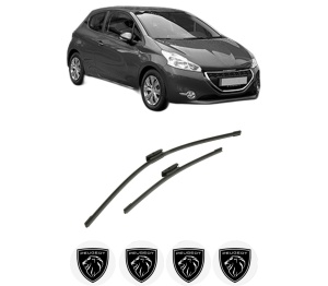 Set stergatoare auto PEUGEOT 208 Hatchback Van (CR_) din 2013-2019, pentru parbriz auto, 2 bucati, Bosch Aerotwin Multi, din cauciuc siliconat rezistent, 4 Stickere Auto PEUGEOT - Img 2