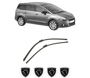 Set stergatoare auto PEUGEOT 5008 (0U_, 0E_) din 2009-2017, pentru parbriz auto, 2 bucati, Bosch Aerotwin, din cauciuc siliconat rezistent, 4 Stickere Auto PEUGEOT - Img 2