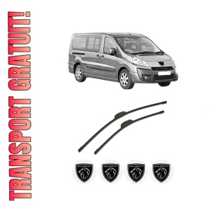 Set stergatoare auto PEUGEOT EXPERT TEPEE (VF3X_) din 2007-2016, pentru parbriz auto, 2 bucati, Bosch Aerotwin Retrofit, din cauciuc siliconat rezistent, 4 Stickere Auto PEUGEOT