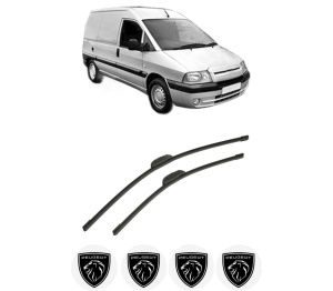 Set stergatoare auto PEUGEOT EXPERT Van (222) din 1996-2006, pentru parbriz auto, 2 bucati, Bosch Aerotwin Retrofit, din cauciuc siliconat rezistent, 4 Stickere Auto PEUGEOT - Img 2