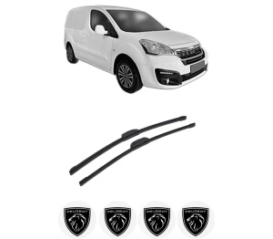 Set stergatoare auto PEUGEOT PARTNER ORIGIN MPV (G_) din 2008-2013, pentru parbriz auto, 2 bucati, Bosch Aerotwin Retrofit, din cauciuc siliconat rezistent, 4 Stickere Auto PEUGEOT - Img 2