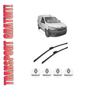 Set stergatoare auto RENAULT EXPRESS Box Body/MPV din 2021, pentru parbriz auto, 2 bucati, Bosch Aerotwin, din cauciuc siliconat rezistent, 4 Stickere Auto RENAULT