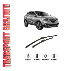 Set stergatoare auto RENAULT KADJAR (HA_, HL_) din 2015-2021, pentru parbriz auto, 2 bucati, Bosch Aerotwin Retrofit, din cauciuc siliconat rezistent, 4 Stickere Auto RENAULT