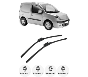 Set stergatoare auto RENAULT KANGOO Express (FW0/1_) din 2008-2019, pentru parbriz auto, 2 bucati, Bosch Aerotwin, din cauciuc siliconat rezistent, 4 Stickere Auto RENAULT - Img 2