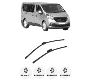 Set stergatoare auto RENAULT TRAFIC III Bus (JG_) din 2014-2021, pentru parbriz auto, 2 bucati, Bosch Aerotwin Multi, din cauciuc siliconat rezistent, 4 Stickere Auto RENAULT - Img 2