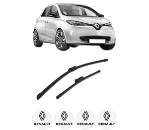 Set stergatoare auto RENAULT ZOE (BFM_) din 2012-2019, pentru parbriz auto, 2 bucati, Bosch Aerotwin, din cauciuc siliconat rezistent, 4 Stickere Auto RENAULT - Img 2