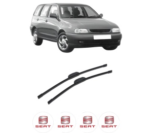 Set stergatoare auto SEAT CORDOBA Vario (6K5) din 1996-2002, pentru parbriz auto, 2 bucati, Bosch Aerotwin Retrofit, din cauciuc siliconat rezistent, 4 Stickere Auto SEAT - Img 2