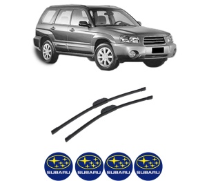 Set stergatoare auto SUBARU FORESTER (SG_) din 2002-2008, pentru parbriz auto, 2 bucati, Bosch Aerotwin Retrofit, din cauciuc siliconat rezistent, 4 Stickere Auto SUBARU - Img 2