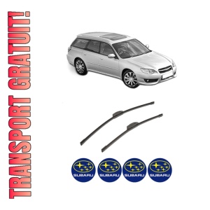 Set stergatoare auto SUBARU LEGACY IV Estate (BP) din 2003-2009, pentru parbriz auto, 2 bucati, Bosch Aerotwin Retrofit, din cauciuc siliconat rezistent, 4 Stickere Auto SUBARU