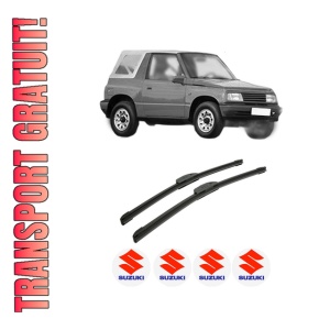 Set stergatoare auto SUZUKI VITARA Cabrio (ET) din 2002-2005, pentru parbriz auto, 2 bucati, Bosch Aerotwin Retrofit, din cauciuc siliconat rezistent, 4 Stickere Auto SUZUKI