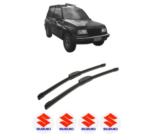 Set stergatoare auto SUZUKI VITARA (ET) din 2003-2005, pentru parbriz auto, 2 bucati, Bosch Aerotwin Retrofit, din cauciuc siliconat rezistent, 4 Stickere Auto SUZUKI - Img 2