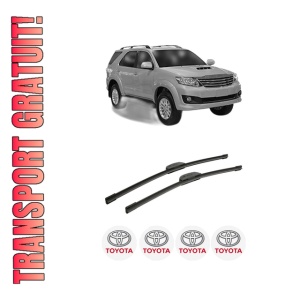 Set stergatoare auto TOYOTA FORTUNER (_N5_, _N6_) din 2005-2015, pentru parbriz auto, 2 bucati, Bosch Aerotwin Retrofit, din cauciuc siliconat rezistent, 4 Stickere Auto TOYOTA