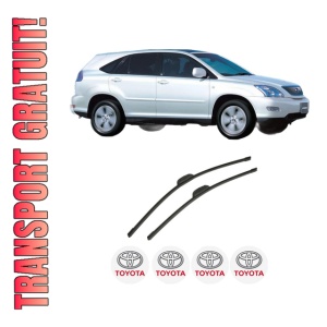 Set stergatoare auto TOYOTA HARRIER (_U3_) din 2003-2013, pentru parbriz auto, 2 bucati, Bosch Aerotwin Retrofit, din cauciuc siliconat rezistent, 4 Stickere Auto TOYOTA