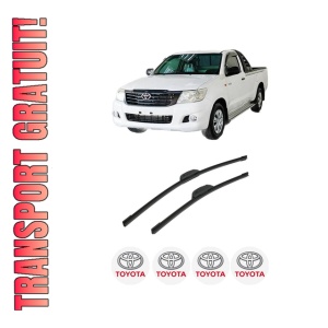 Set stergatoare auto TOYOTA HILUX VIII Platform/Chassis (_N1_) din 2015, pentru parbriz auto, 2 bucati, Bosch Aerotwin Retrofit, din cauciuc siliconat rezistent, 4 Stickere Auto TOYOTA
