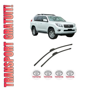 Set stergatoare auto TOYOTA LAND CRUISER PRADO (_J15_) din 2009-2018, pentru parbriz auto, 2 bucati, Bosch Aerotwin Retrofit, din cauciuc siliconat rezistent, 4 Stickere Auto TOYOTA