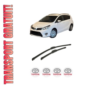 Set stergatoare auto TOYOTA VERSO (_R2_) din 2009-2018, pentru parbriz auto, 2 bucati, Bosch Aerotwin Retrofit, din cauciuc siliconat rezistent, 4 Stickere Auto TOYOTA