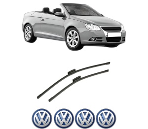 Set stergatoare auto Volkswagen EOS (1F7, 1F8) din 2006-2015, pentru parbriz auto, 2 bucati, Bosch Aerotwin Multi, din cauciuc siliconat rezistent, 4 Stickere Auto Volkswagen - Img 2