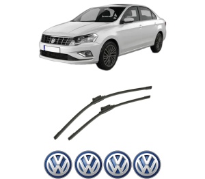 Set stergatoare auto Volkswagen JETTA IV (162, 163, AV3, AV2) din 2010-2018, pentru parbriz auto, 2 bucati, Bosch Aerotwin, din cauciuc siliconat rezistent, 4 Stickere Auto Volkswagen - Img 2
