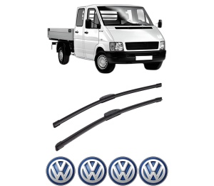 Set stergatoare auto Volkswagen LT 28-46 II Platform/Chassis (2DC, 2DF, 2DG, 2DL, 2DM) din 1996-2006, pentru parbriz auto, 2 bucati, Bosch Aerotwin Retrofit, din cauciuc siliconat rezistent, 4 Stickere Auto Volkswagen - Img 2