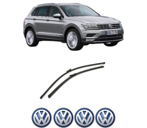 Set stergatoare auto Volkswagen TIGUAN SUV Van (AD1) din 2016-2020, pentru parbriz auto, 2 bucati, Bosch Aerotwin, din cauciuc siliconat rezistent, 4 Stickere Auto Volkswagen - Img 2
