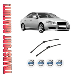 Set stergatoare auto VOLVO S80 II (124) din 2006-2016, pentru parbriz auto, 2 bucati, Bosch Aerotwin Multi, din cauciuc siliconat rezistent, 4 Stickere Auto VOLVO