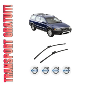 Set stergatoare auto VOLVO XC70 II (136) din 2007-2016, pentru parbriz auto, 2 bucati, Bosch Aerotwin Multi, din cauciuc siliconat rezistent, 4 Stickere Auto VOLVO