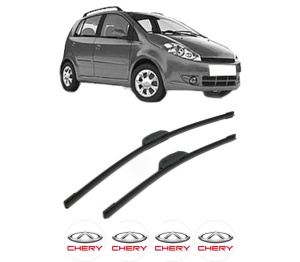Set stergatoare CHERY A1 din 2007, pentru parbriz auto, 2 bucati, Bosch Aerotwin Retrofit, din cauciuc siliconat rezistent, 4 Stickere Auto CHERY - Img 1
