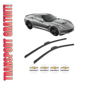 Set stergatoare CHEVROLET CORVETTE (C7) din 2014-2019, pentru parbriz auto, 2 bucati, Bosch Aerotwin Retrofit, din cauciuc siliconat rezistent, 4 Stickere Auto CHEVROLET