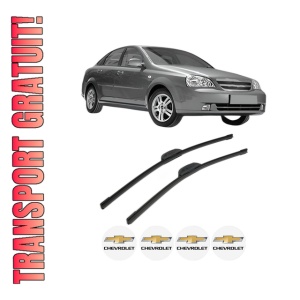 Set stergatoare CHEVROLET LACETTI (J200) din 2005-2007, pentru parbriz auto, 2 bucati, Bosch Aerotwin Retrofit, din cauciuc siliconat rezistent, 4 Stickere Auto CHEVROLET