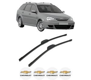 Set stergatoare CHEVROLET NUBIRA Estate din 2005-2007, pentru parbriz auto, 2 bucati, Bosch Aerotwin Retrofit, din cauciuc siliconat rezistent, 4 Stickere Auto CHEVROLET v47271