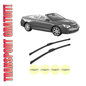 Set stergatoare CHRYSLER SEBRING Convertible (JS) din 2007, pentru parbriz auto, 2 bucati, Bosch Aerotwin Retrofit, din cauciuc siliconat rezistent, 4 Stickere Auto CHRYSLER