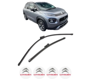Set stergatoare CITROEN C3 AIRCROSS II Van (2C_, 2R_) din 2019, pentru parbriz auto, 2 bucati, Valeo Silencio Xtrm, din cauciuc siliconat rezistent, 4 Stickere Auto CITROEN v36276