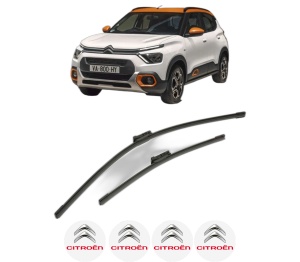 Set stergatoare CITROEN C3 ORIGIN III (SX) din 2024, pentru parbriz auto, 2 bucati, Bosch Aerotwin, din cauciuc siliconat rezistent, 4 Stickere Auto CITROEN v55011