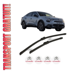 Set stergatoare CITROEN C4 X (BD_, BE_, BF_) din 2022-2024, pentru parbriz auto, 2 bucati, Bosch Aerotwin, din cauciuc siliconat rezistent, 4 Stickere Auto CITROEN