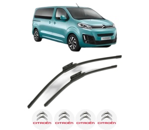Set stergatoare CITROEN SPACETOURER Bus (V_) din 2016-2023, pentru parbriz auto, 2 bucati, Bosch Aerotwin, din cauciuc siliconat rezistent, 4 Stickere Auto CITROEN v54771